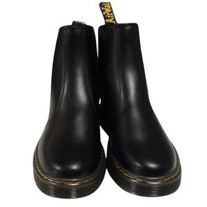 Dr Martens Chelsea Boots Women 10 Men 9 Black Dorrian Leather Slip On Shoes NEW